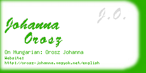 johanna orosz business card